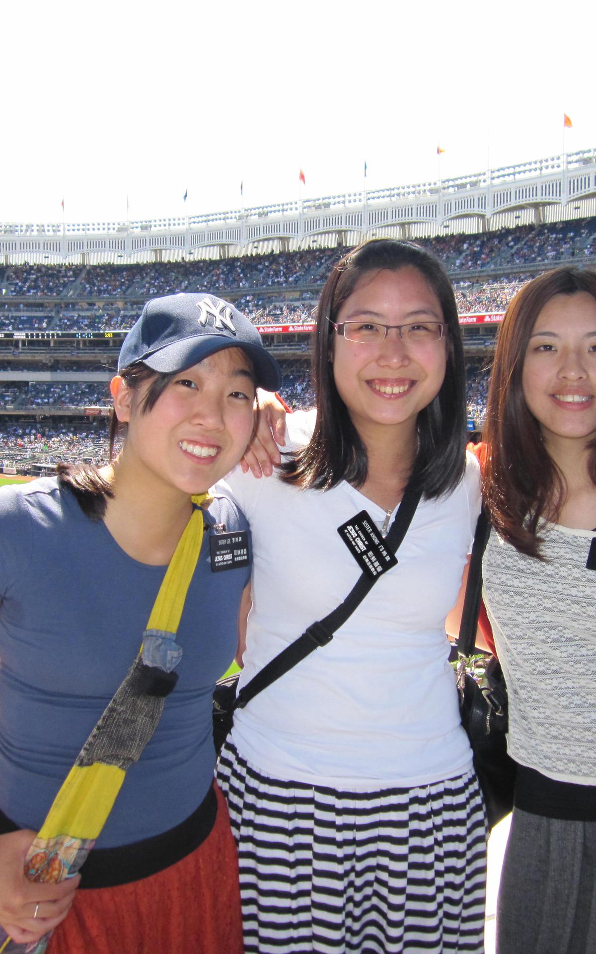 2 Sis Khong and companions at a Yankees Game.JPG