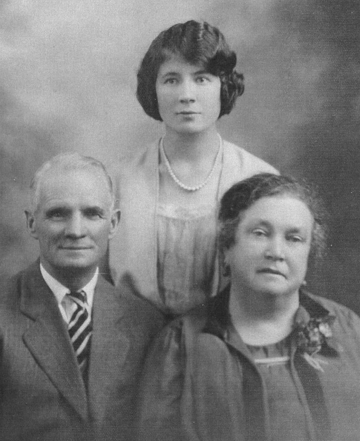 President John Ephraim Magleby with Sister Jane Adam Magleby and daughter Louisa Magleby, 1928-1932
